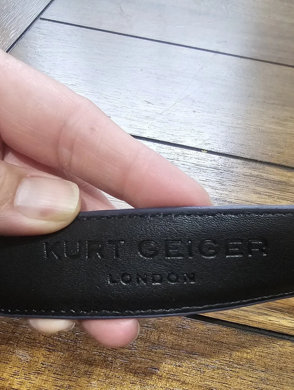 Kurt Geiger Women's Purple Suede Belt with Gold Buckle